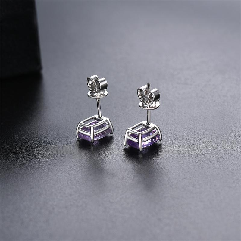 Product Introduction of 2.6ct Peridot Garnet  Solid 925 Sterling Silver Stud Earrings Genuine Gems Vintage Fine Elegant Jewelry for Women New 7