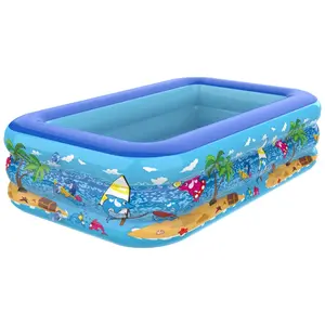 Kolam Renang Anak dan Bayi jumbo Tiup Karet Besar Family Inflatable Swimming Pool Luar Ruangan 118x87x35cm