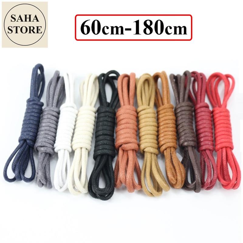 Dây giày tròn sáp 3mm buộc giầy da SAHA940 1 đôi boot bốt sneaker thể thao ngắn 60cm 70cm 80cm 90cm 1m 1m2 1m4 1m6 1m8