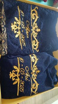 Product Review of Handuk Kimono Set custome bordir nama depan belakang seserahan dan kado pernikahan Hadiah Handuk Wanita Dewasa Tidur Dress Pria from t**3 1