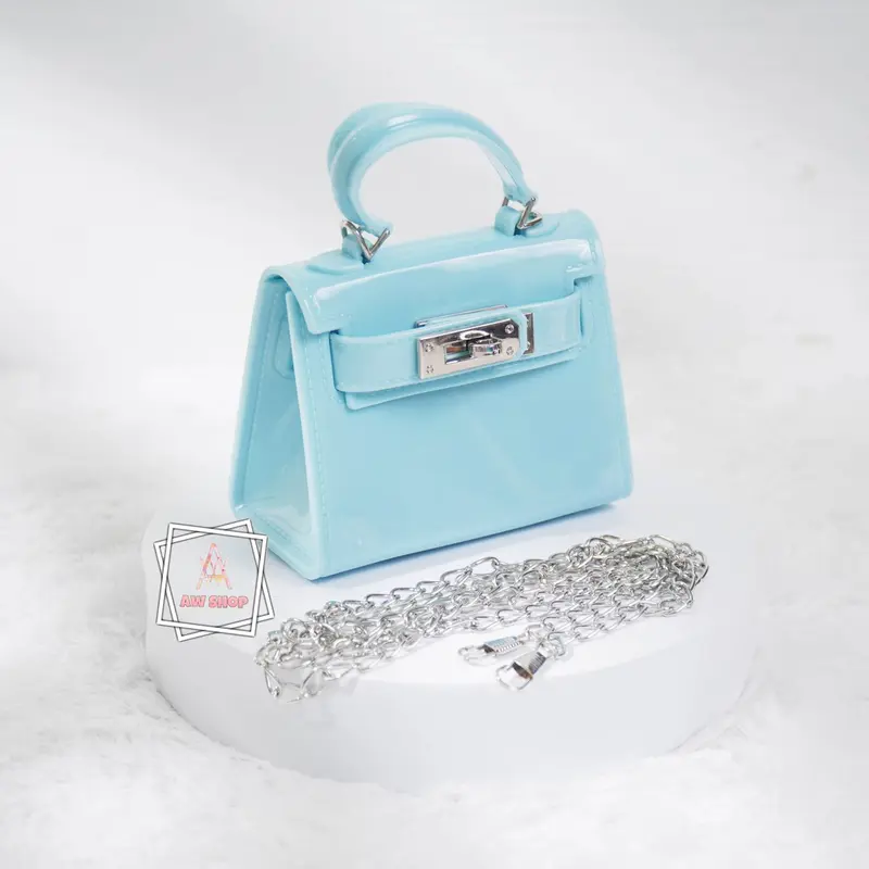 Tas Jelly Glossy Mini Hermey | Tas Jelly Glossy Motif Croco Import 6