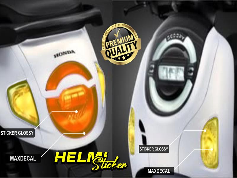 STICKER TRASPARAN PELINDUNG MIKA SEN DAN LAMPU STOP BELAKANG SATU SET HONDA SCOOPY AL NEW 2024-2025 STIKER PELINDUNG MIKA  LAMPU SCOOPY 2024-2025 ANTI GORES PELINDUNG MIKA Motorcycle 3