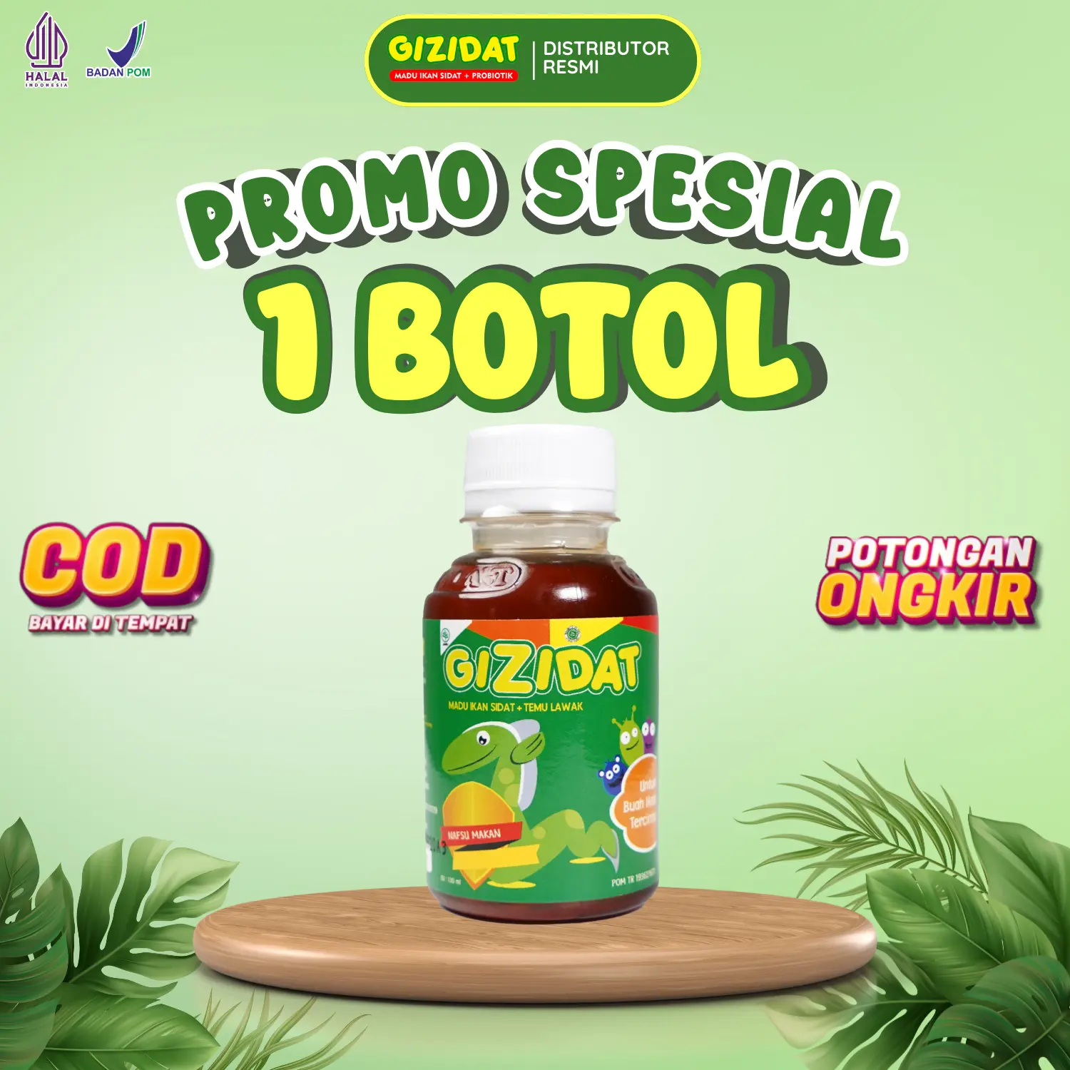 Madu Multivitamin Anak Gizidat - Paket 1 Botol 130ml - HALAL & BPOM