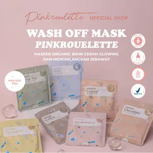 [ SPECIAL PRICE ] Masker Organik PinkRoulette Minisize 20gr Mencerahkan | Mengatasi Jerawat & Bekas Jerawat | Hydrating