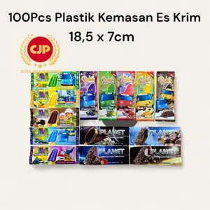 100 Pcs Kantong Plastik Es Krim Berbagai Varian Merek