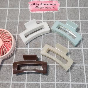 Mây Accessories Kẹp Tóc Vuông Càng Cua Kiểu Dáng Hàn Quốc Chất Liệu Nhựa Cao Cấp Kích Thước 8.5cm Phù Hợp Với Nhiều Phong Cách Thời Trang