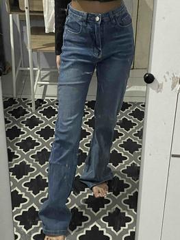 Product Review of Kivi Garment Jeans Cutbray Wanita Highwaist Jeans Cutbray Stylish, Cutbray Denim, Sentuhan Flare Klasik,Celana Wanita, Celana Panjang Stretchy (Melar) from ** 1