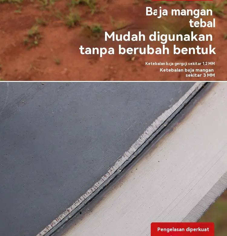 Alat Olah Tanah Cangkul 23cm Baja Mangan Pisau Las Gergaji Cocok Buka Lahan Kosong
