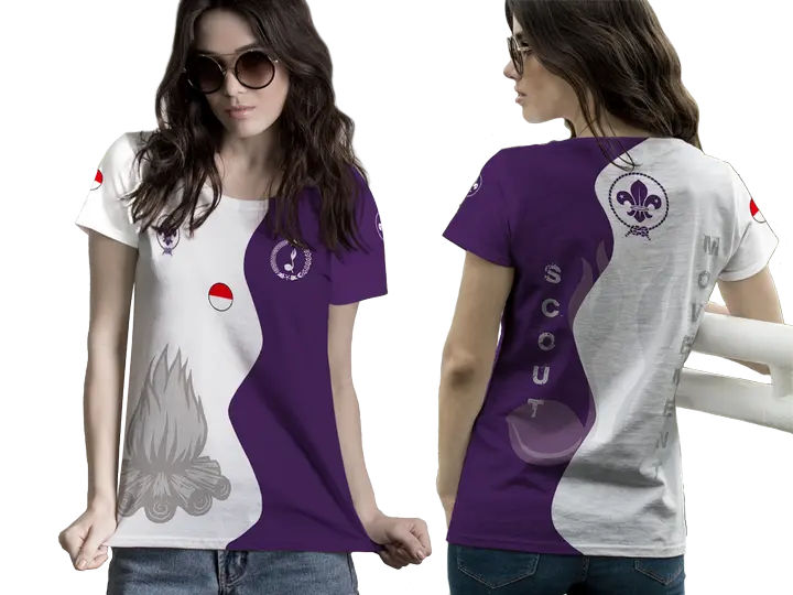 KAOS BAJU WANITA JERSEY PRAMUKA FULPRINTING 3D CUSTOM TERBARU DAN TERMURAH art 3 1