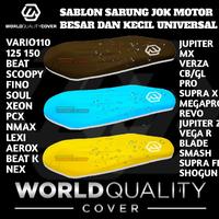 Gambar ( SABLON ) Sarung jok motor cover jok motor pelindung jok motor body jok motor vario beat scoopy fino nes beat karbu supra kharisma soul nmax pcx aerox universal waterproof - hitam, JOK KECIL SABLON dari worldqualitycover Kab. Cilacap 1 Tokopedia
