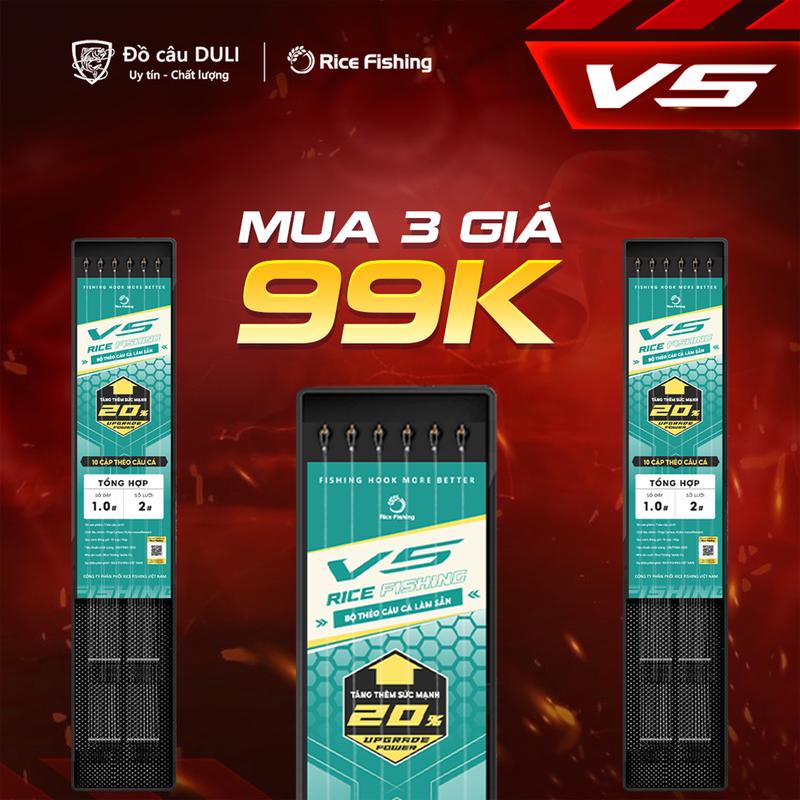 Bộ thẻo câu đài V5 Nâng Cấp RICE FISHING nâng cấp sức tải dây chịu lực tốt LC-29