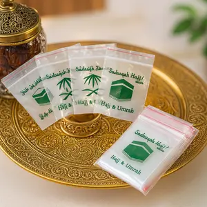 Klip Plastik Haji & Umroh, 2 Pilihan Motif Pohon Kurma Polos, Isi 100/Pak, Ukuran Kecil 8,5 x 5,0 cm, Platik Klip