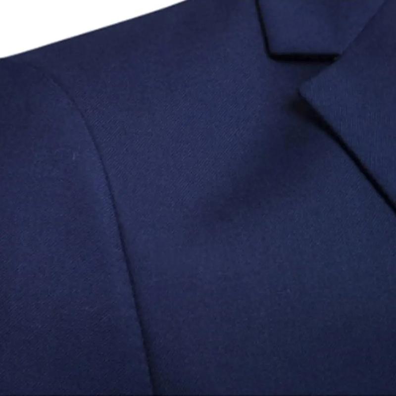 Product Introduction of Benferry 2 pcs/set plus size men solid color long sleeve lapel slim button business suit Menswear Overalls Pants Smooth Straight Stylish 29