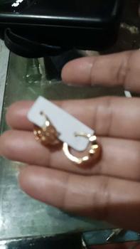 Product Review of Anting Clip Titanium Motif Angka Delapan Terbaru Earrings Anti Luntur from S**i 0