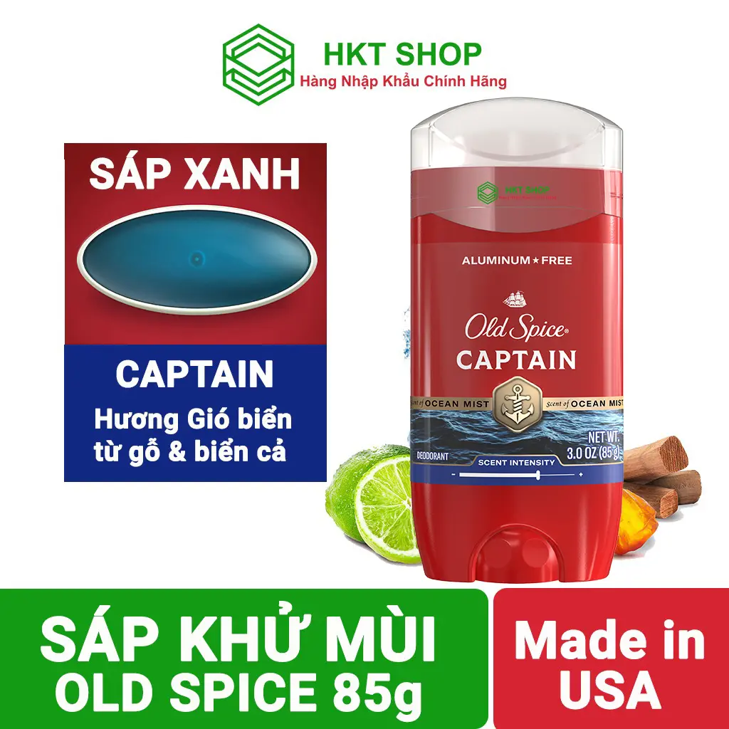 CAPTAIN 85G sáp xanh