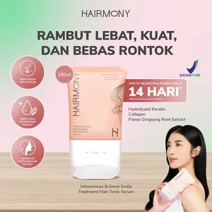 Hairmony Voluminous & Grow Scalp Treatment Hair Tonic Serum - Tonic Rambut untuk membantu pertumbuhan rambut, mencegah kerontokan dan kebotakan, dan meredakan ketombe Conditioner Shampoo