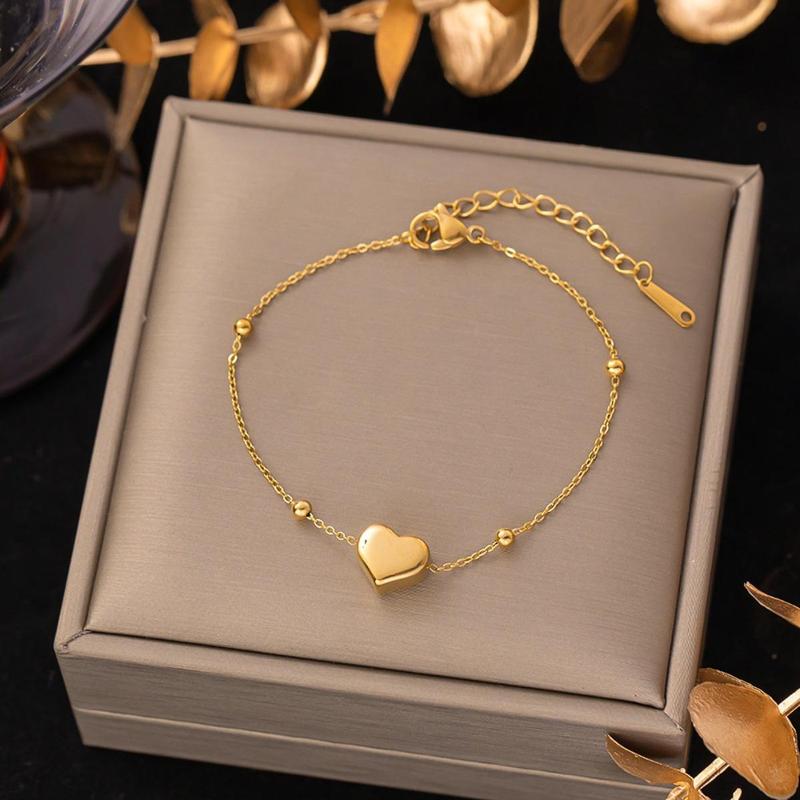 【 48 Styles】 Titanium Steel Gold Bracelet ,  Not Fade Bracelet for Women Stainless Bracelet Rose Gold Accessories 5