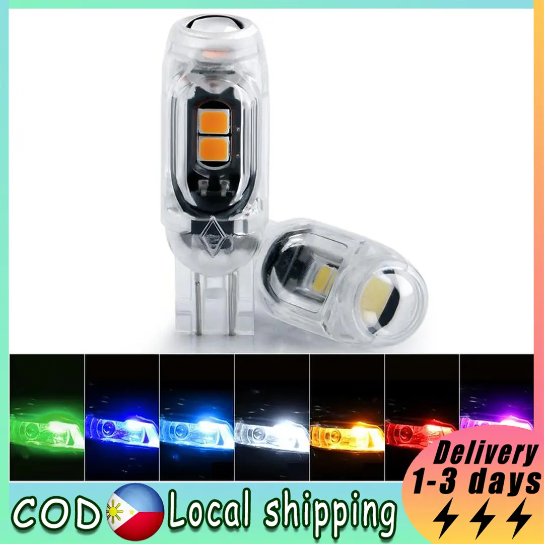 1pc(not 1pair)Flash T10 Led Bulb Turn Signal Light W5W 194 Width Indicator with Lens Car Parking Daytime Running License Plate Dome Reading Lamp Auto Motorcycle Led Light 2835 5SMD Strobe