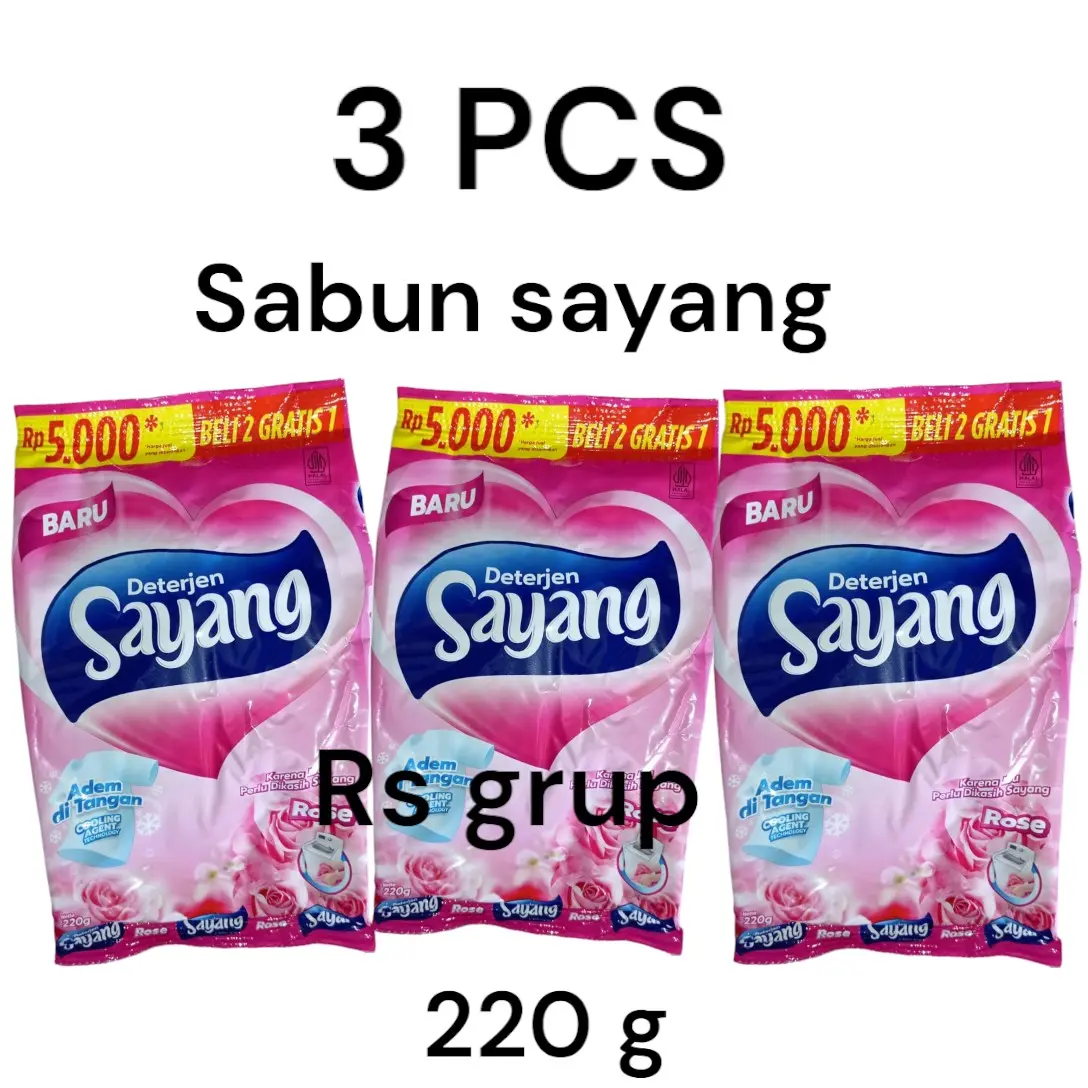 PAKET 3 BUNGKUS sabun deterjen bubuk sayang 3 pcs