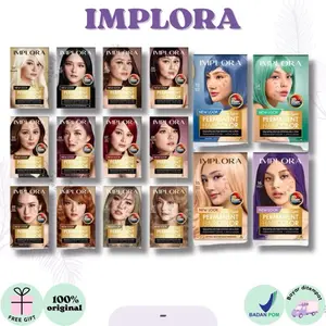 GURLS - IMPLORA New Permanent Hair Color / Cat Rambut Perwarna Bleaching Warna Alami