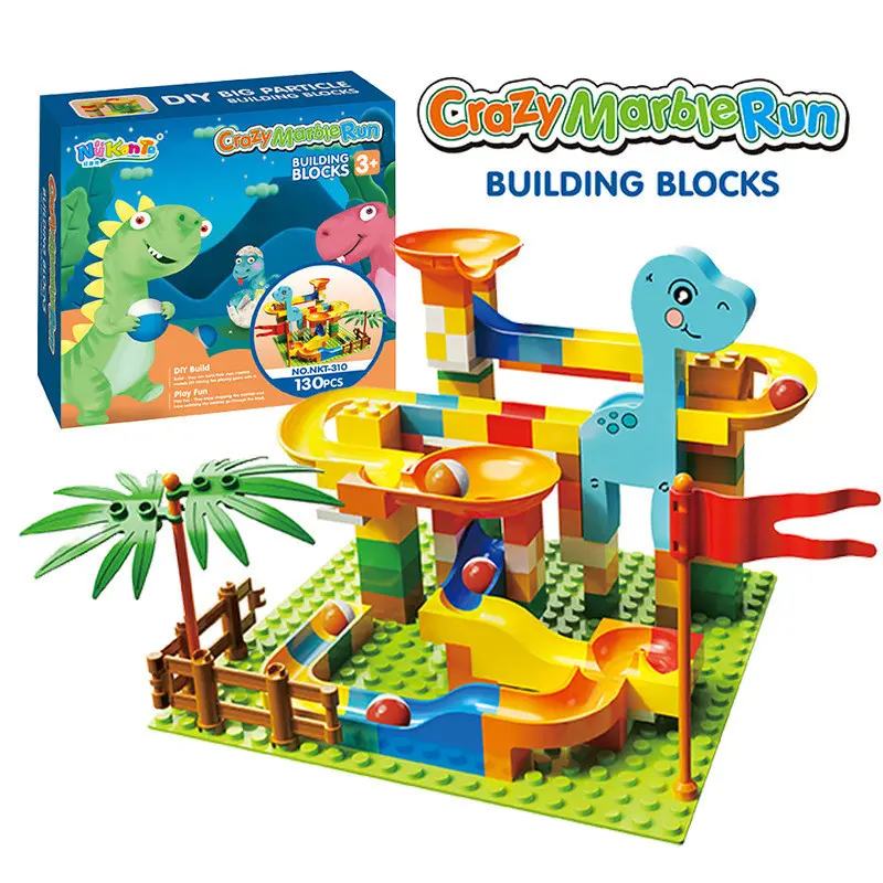 Mainan Brick Balok Susun Anak DIY Puzzle Marble Run Building Block 2