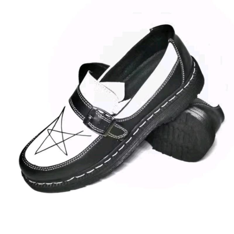 Sepatu Jhon Docmart Casual Formal Shoes Pria Pantofel Kerja Hitam Fantofel Wanita Karet 3