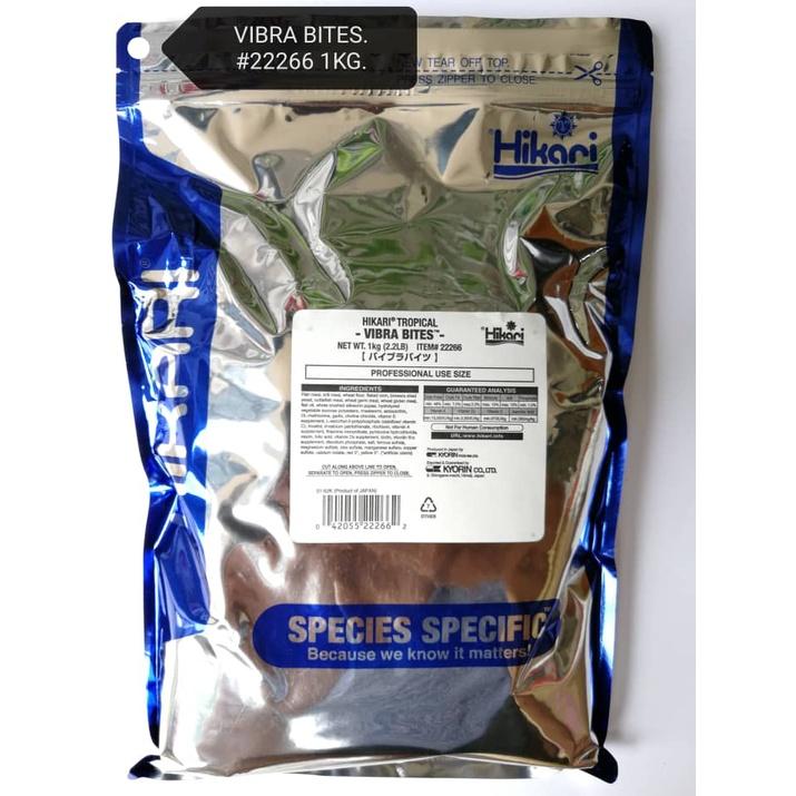 Hikari Vibra Bites Aquarium Tropical Fish Food Feed Stick 1kg Discus Makanan Ikan Akuarium