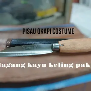 pisau sisir pisang cap okapi german costume bahan stainless berkualitas gagang kayu keling paku Dapur Kitchenware