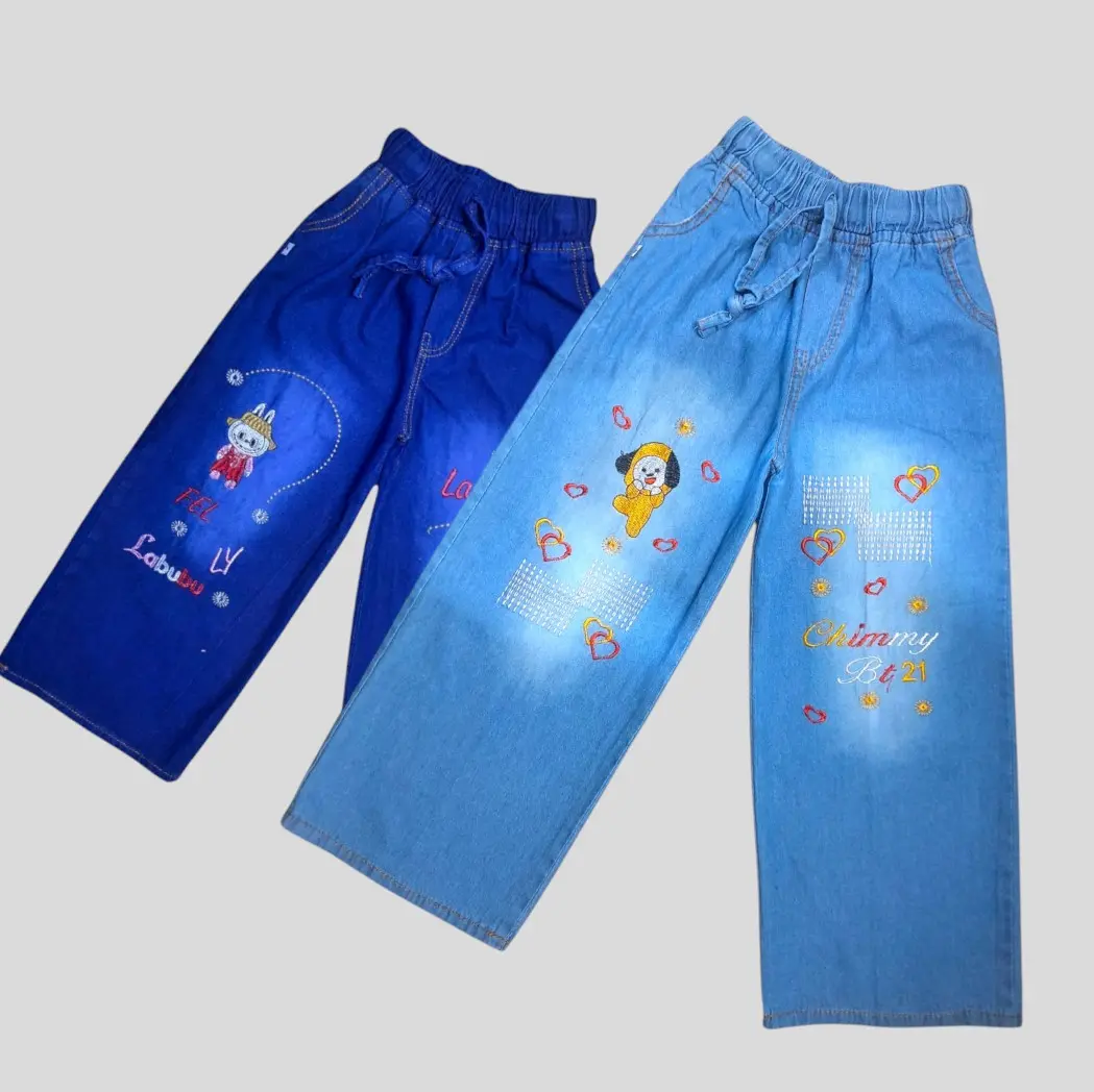 [PAKET ISI 2] Kulot Jeans Anak BTS BT21 dan LABUBU Fashion