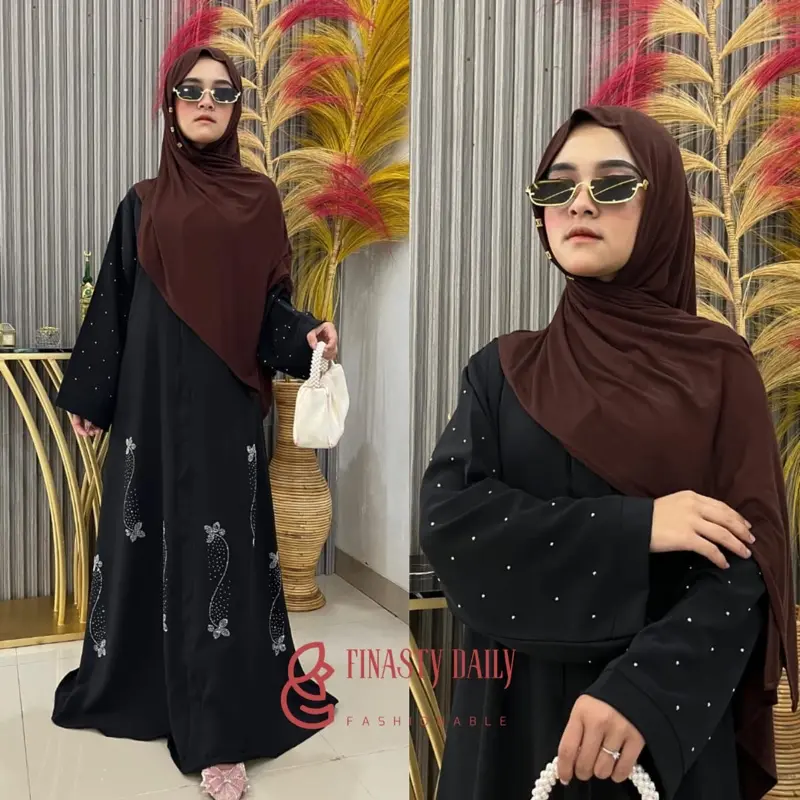 Finasty Daily - Abaya Aynun Sabrina Premium Anti UV | Gamis Muslim Elegant