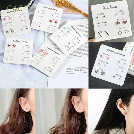 anting tusuk 6in1 / anting tindik giwang korea 6 in 1 0