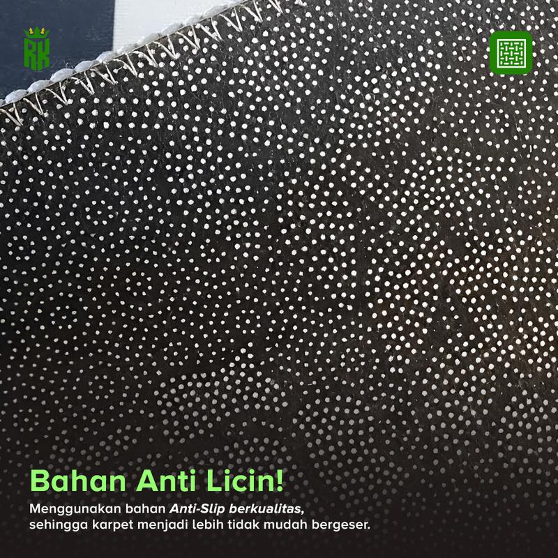 RAJA - Karpet Lantai Eropa Anti Slip Bahan Polyester Alas Karet Motif Estetik Karpet Ruang Tamu Modern Carpet 3