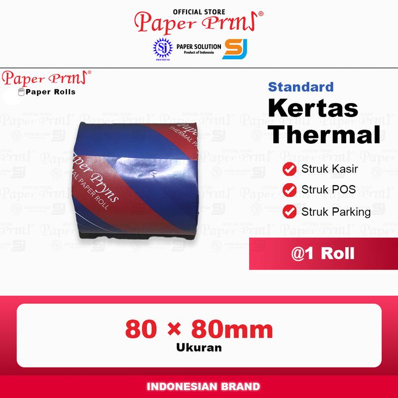Kertas Thermal Struk 80x80mm Paperpryns Standard (@1 Roll) 1