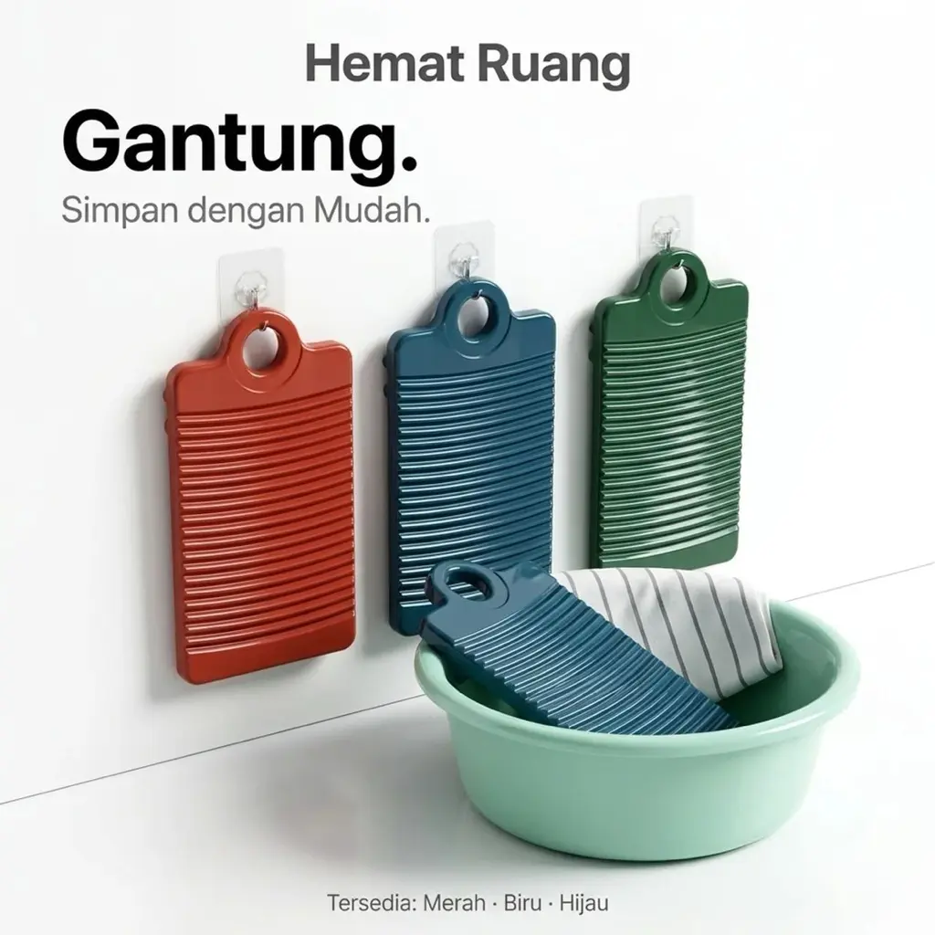 (GL) PAPAN CUCI PAKAIAN / GILESAN BAJU / PENGGILASAN KAOS BAJU ANAK MINI TRAVEL PORTABLE PLASTIK SERBAGUNA