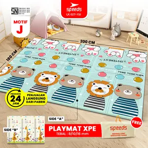 SPEEDS SNI J Karpet Lipat Permadani Playmate Bayi 180x200cm 8/10mm XPE Foldable 027-15