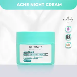 Bening's Acne Night Cream Series | Cream Malam Jerawat dan Beruntus