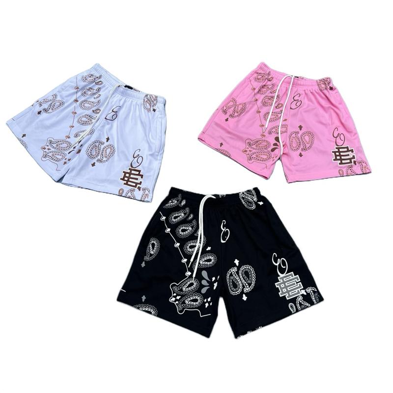 Quần short nam Âu Mỹ in kéo sợi hoạ tiết thổ cẩm chất liệu polyester vải co dãn 2 chiều thoáng khí, mỏng mát mặc hè, from trên đầu gốisize 40-110kg của nhà DUMIMAN xl 【 9 】 d093 quần short xanh látúi lớn Menswear 5