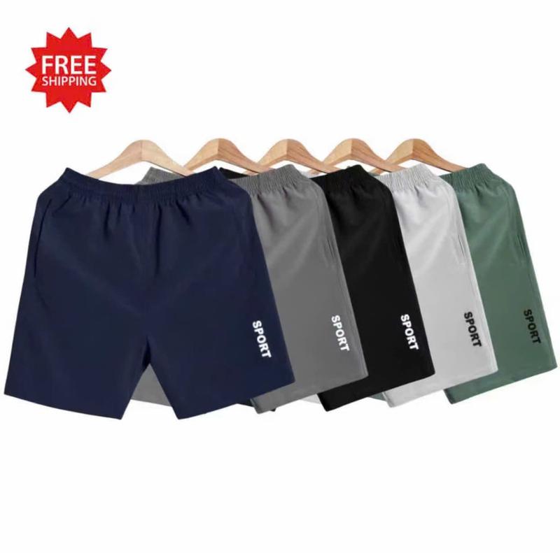 [Giá Siêu Rẻ ] Combo 5 quần short nam SPORT giá rẻ, vải gió trơn túi có khoá kéo, quần đùi gió,  mỏng nhẹ mặc mát, quần đùi chạy bộ tập gym, đá bóng, thể dục thể thao.