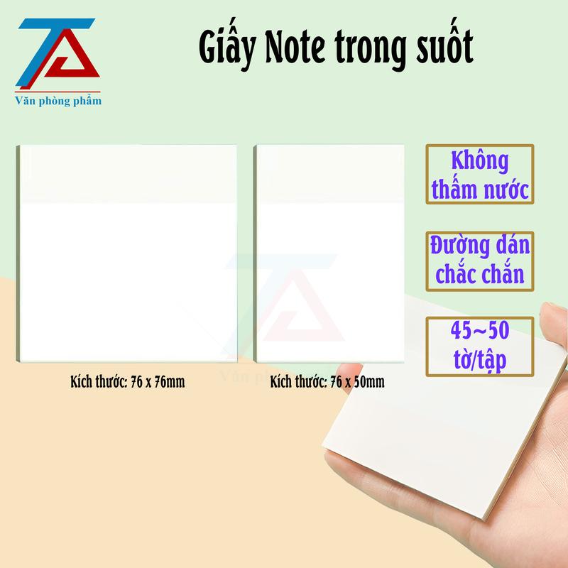 Giấy note trong suốt chống nước, giấy ghi nhớ có keo dính chắc - TikTok ...