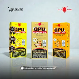(PAKET 1 LUSIN) MINYAK URUT GPU ALL VARIANT MERK CAPLANG by IMAGINESIA