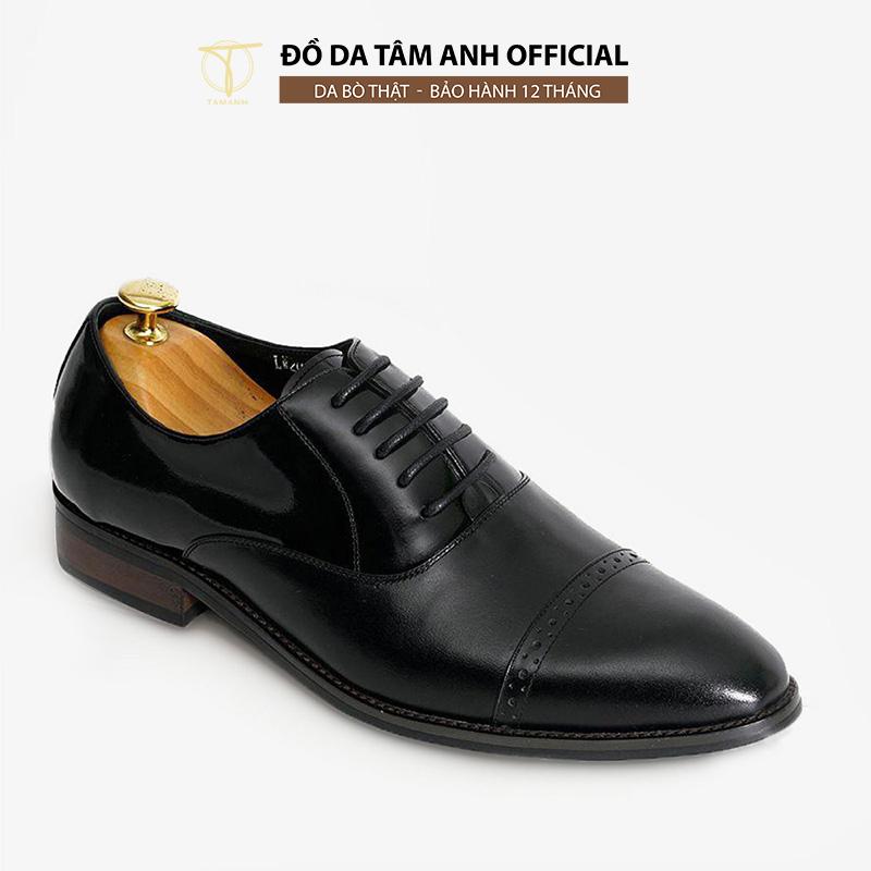 Giày tây nam TÂM ANH kiểu dáng Quater-brogue Oxford da bò thật cao cấp GNTA0666-D
