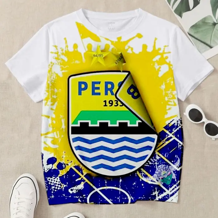 Kaos Putih Anak Lucu Klub Sepak Bola Liga Indonesia Persib Maung Bandung C3 Baju Film Animasi Kartun Anak 3D Printing Untuk Umur 1-12 Tahun Full Print Bisa Juga Custom Gambar Sesuai Keinginan Kamu 0