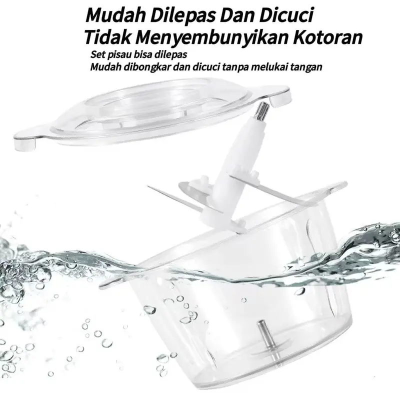 Meat Grinder Food Processor Penggiling Daging Serbaguna Elektrik 2L - Blender BumBu dapur Gilingan Daging Chopper 4