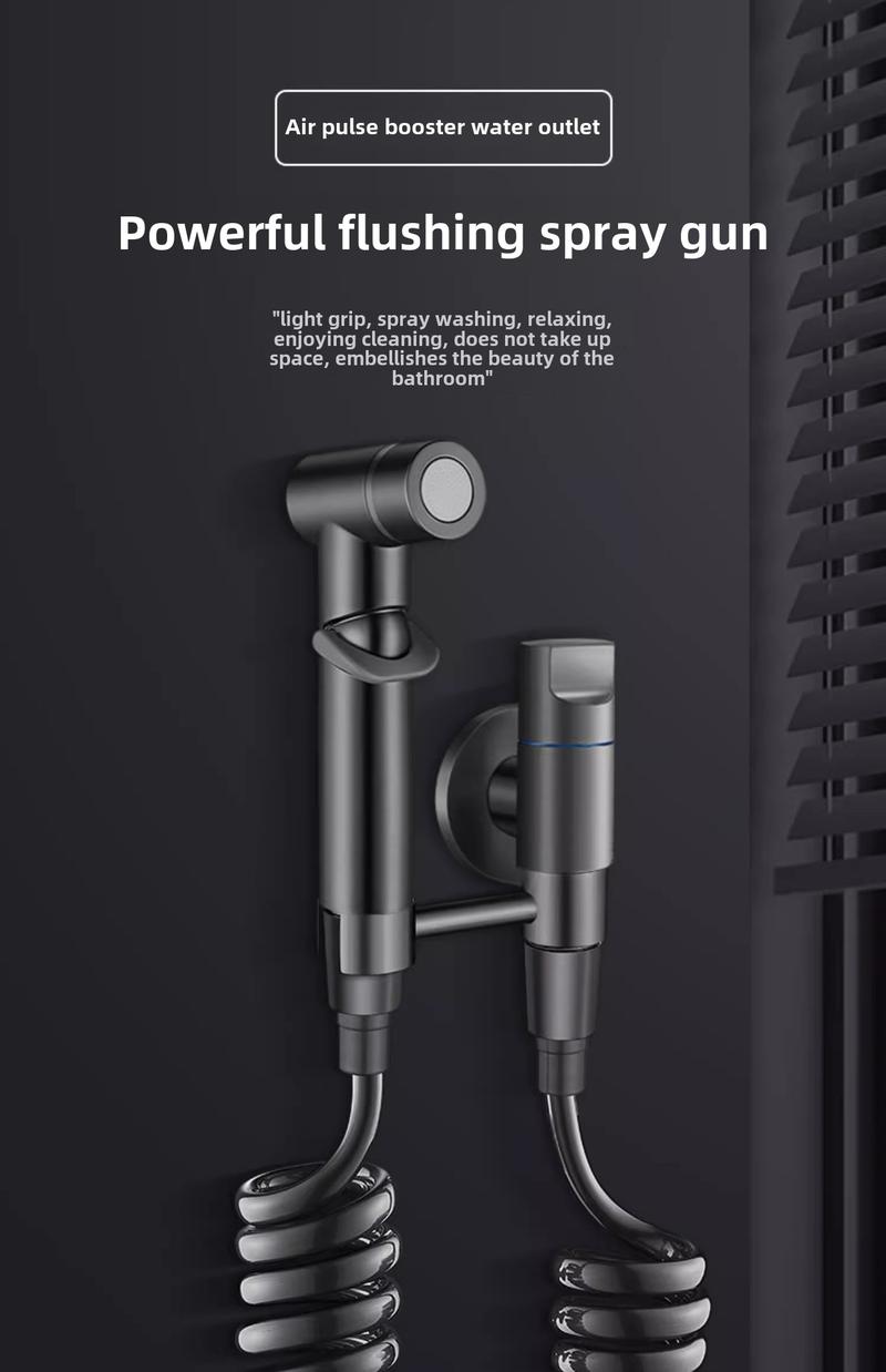 Product Introduction of Toilet flushing spray gun, household bathroom, toilet booster nozzle, high-pressure cleaning water gun (without bracket) 3