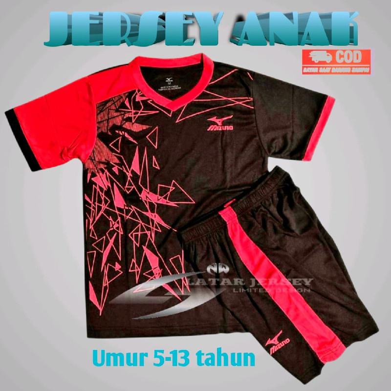 Jersey Bola Anak Umur 5-13 Tahun Stelan Baju Futsal Volly Badminton Anak Terbaru 2025 Bahan Adem Berkualitas - Sport Outdoor 4