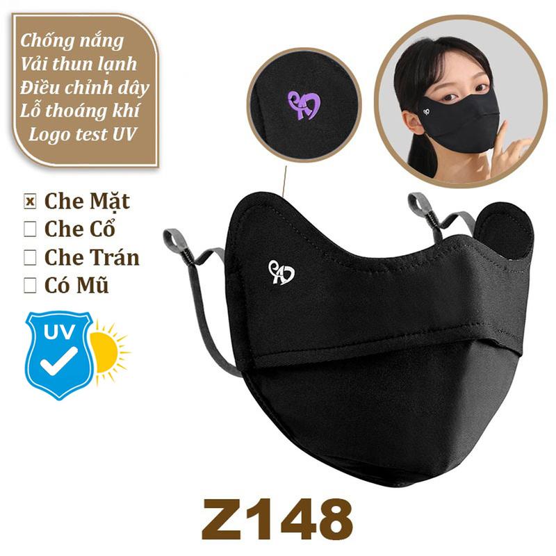 Khẩu Trang Chống Tia UV Face Mask 5D Thời Trang Che Kín Mặt ( Khẩu Trang Chống Nắng Vải Thun Lạnh Cao Cấp Logo TEST UV chuanmua khautrang )