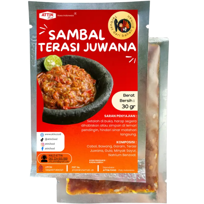 Sambal Terasi Juwana Sachet Siap Makan Alami