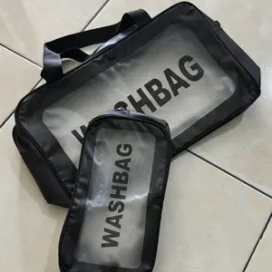 WASHBAG TAS KOSMETIK TRANSPARAN / WASHBAG POUCH WATERPROOF MURAH / TAS MAKE UP