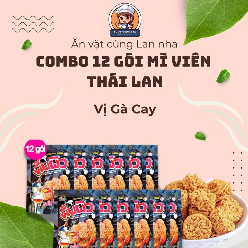 Combo Snack Mì Gói Viên Thái Lan Vị Gà Food Miến Sen Thức Ăn - Sản phẩm đóng gói tiện dụng