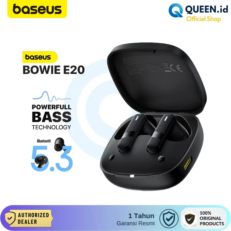 Baseus Bowie E20 TWS True Wireless Earbuds Headset Bluetooth 5.3 Earphone Powerfull Bass 0